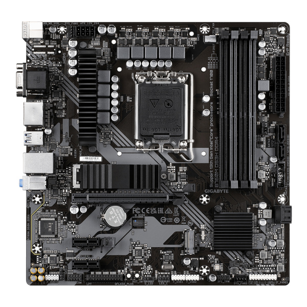 Мат.плата S1700 B760 Gigabyte B760M DS3H DDR4 (mATX,4xDDR4,2M.2,PCI-E16,2PCI-E, 2DP,HDMI,PC5333)