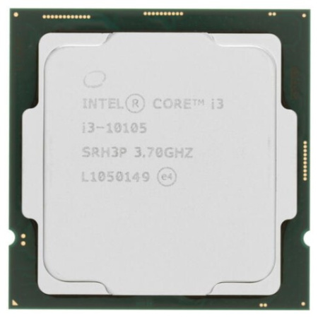 Процессор 1200 Intel Core i3-10105 (4ядра/8потоков*3,7ГГц-4,4ГГц,6Мб,UHD630,65Вт) oem