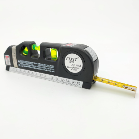 Уровень строительный 210мм, лазер, рулетка, Huoto DC25D