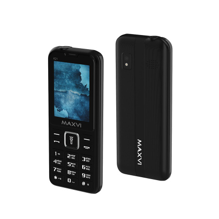 Сотовый Maxvi K21 Black 2sim/2.4"/320*240/microSD/0.5МП/Bt/1400мАч/моноблок