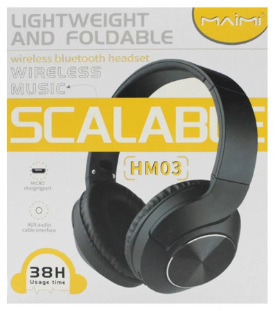 Гарнитура Bluetooth MAIMI HM03 накладные полноразмерные, черный