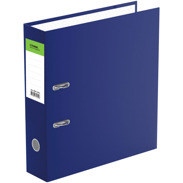 Папка-регистратор 70мм. СТАММ "Офис" бумвинил, синяя ММ-31812