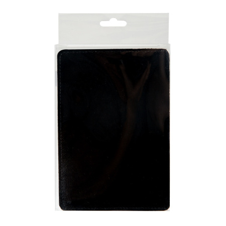 Обложка-карман для паспорта OfficeSpace, кожа, черный 311115