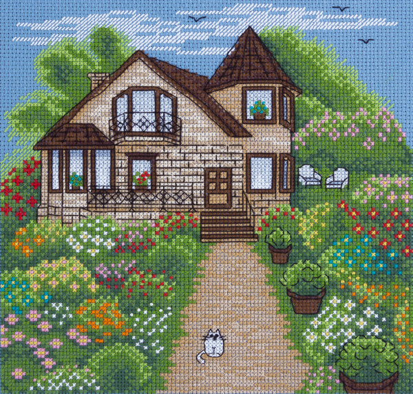 Набор для вышивания "Klart" 8-235 "Коттедж" 20 х 19.5 см