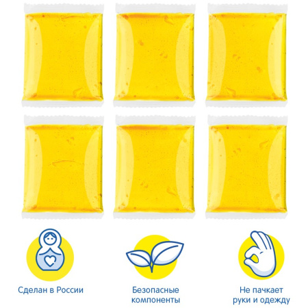 Пластилин легкий Мульти-Пульти желтый, 6 шт (ЛП_43148)