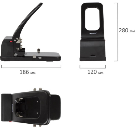 Дырокол мощный BRAUBERG "Heavy duty" 100л. (226869)