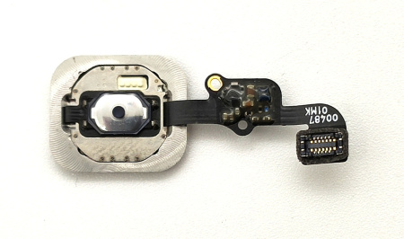 Шлейф iPhone 6S на кнопку HOME в сборе серебро