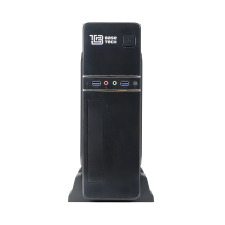Корпус mATX 400w BaseTech SL-01 (USB3.0, Audio, черный,slim)