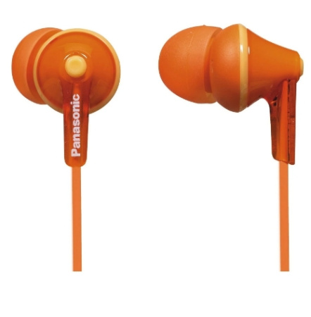 Наушники Panasonic RP-HJE125E-D вставные, 16Ом, 97Дб, кабель 1.1м, Orange