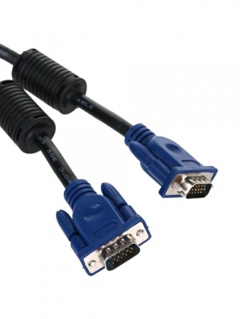 Кабель соединительный VGA(m) - VGA(m) 20м Aopen, 2 фильтра, черный (ACG341AD-20M)