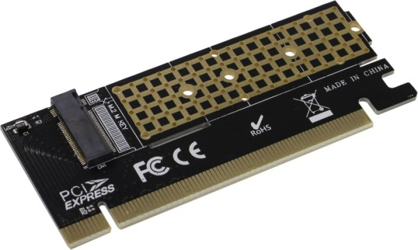 Переходник ExeGate EXE-529 M.2 M Key -> PCI-Ex16 rev.3.0 (для установки SSD M.2 M key в слот PCI-E)