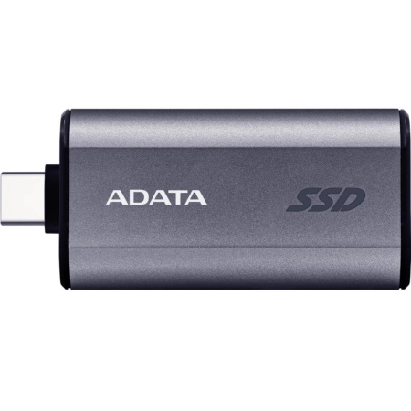 Твердотельный накопитель/ ADATA External SSD SC750, 2000GB, Type-C, USB 3.2 Gen2, R/W 1050/1000 MB/s, 53x28x12mm, Grey (5 лет)