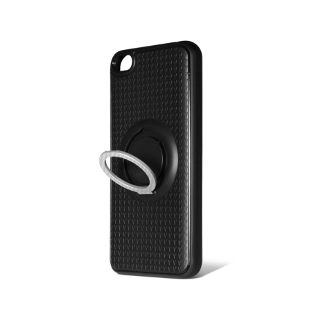 Чехол силиконовый для Xiaomi Redmi Go DF xiBlackRing-01 черный,противоударный,с кольцом-держателем