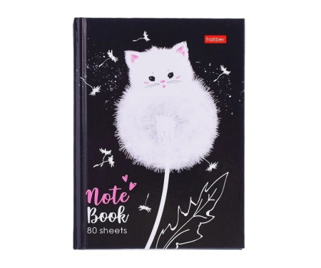 Бизнес-блокнот Hatber А6 80л "Одуванчиковые коты" 80ББ6В1_28219