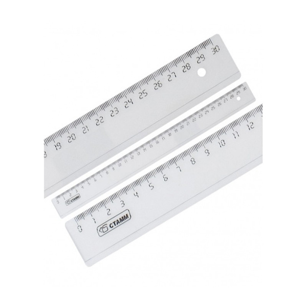 Линейка 30см. СТАММ прозрачная (ЛН33)