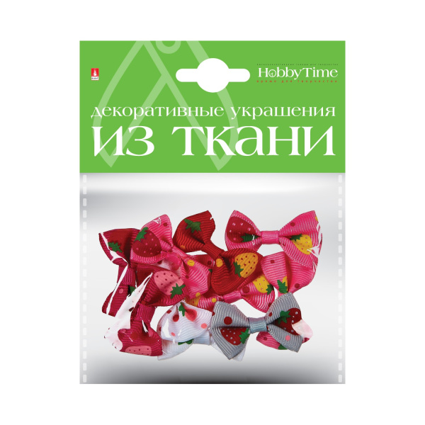 Декоративные украшения из ткани, набор №13, "Бантики М" Hobby Time 2-159/09
