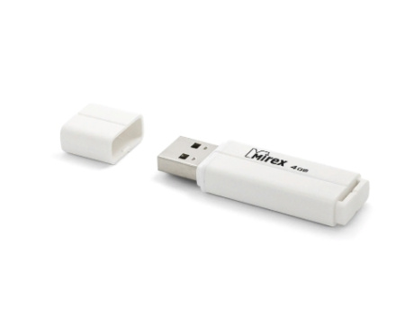 Флеш-накопитель USB2.0 4Gb Mirex Line (13600-FMULWH04) белый