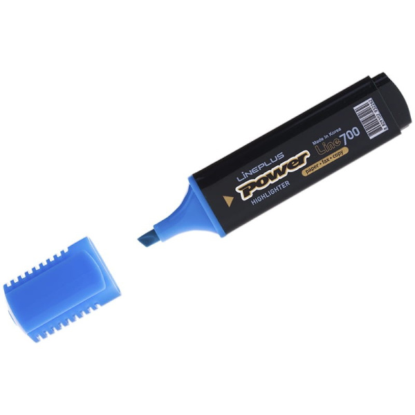 Маркер текстовыделитель Line Plus "HI-700C" голубой, 1-5мм (207995)