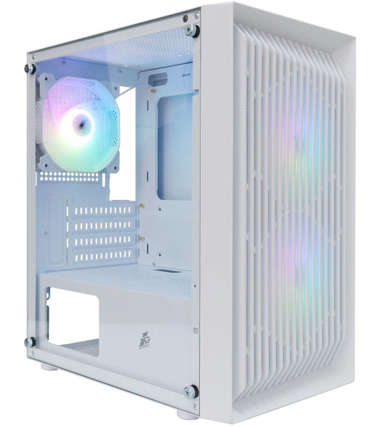 Корпус mATX Б_БП 1STPLAYER BLACK.SIR BS-2 ARGB White (USB3.0, Audio, 3x120mm ARGB,белый)[BS-2-WH-3F7-W]