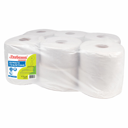 Туалетная бумага  ЛЮБАША (T2), 200м, 1-сл, цвет серый (129571)