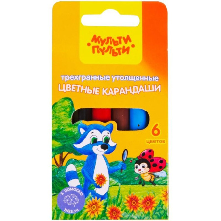Карандаши 06цв. Мульти-Пульти "Енот на лугу" CP_14755