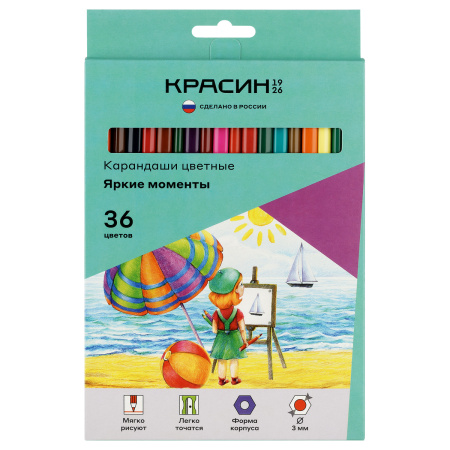 Карандаши 36цв. Красин "Яркие моменты" (КР-360900)
