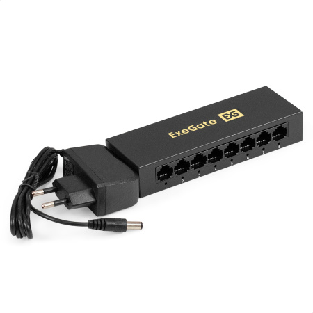 Коммутатор ExeGate EDES-1008D 8-port 10\100_Mbps металлический корпус