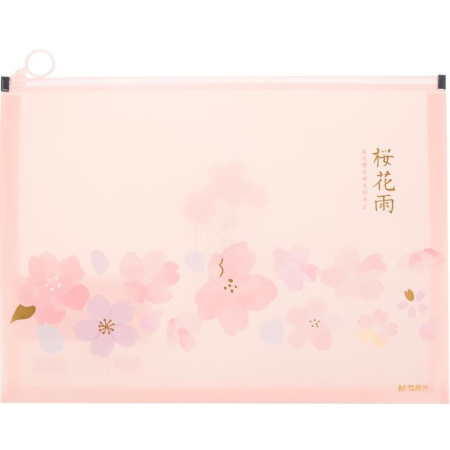 Папка-конверт на ZIPмолнии А4 M&G Sakura Rain ассорти (ADM929NT)