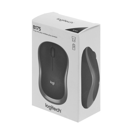 Мышь беспроводная Logitech B175 (910-002635) оптическая, 1000dpi, Black