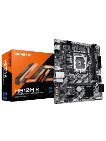 Мат.плата S1851 H810 GIGABYTE H810M K (mATX,2DDR5,M.2,PCI-E16,PCI-E,4SATA,HDMI,DP,PC6400)