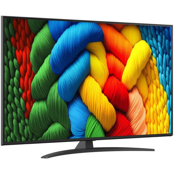 Телевизор ЖК 55'' LG/ 55", Ultra HD, Nano Color, Smart TV, WebOS, Wi-Fi, DVB-T2/C/S2, MR, 60Hz Native, 2.0ch (20W), 2 HDMI, 2 USB, 1 Pole, Charcoal Black, 2025