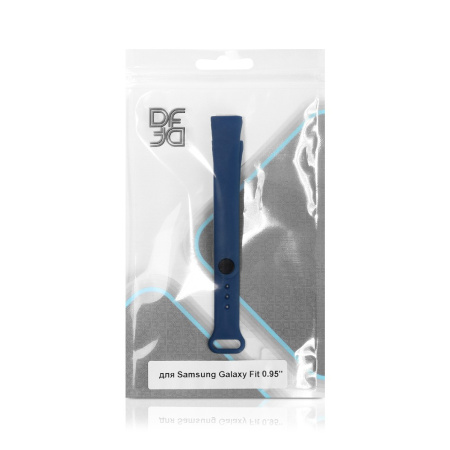 Ремешок классический силиконовый для Samsung Galaxy Fit 0.95” DF sClassicband-01 (blue)