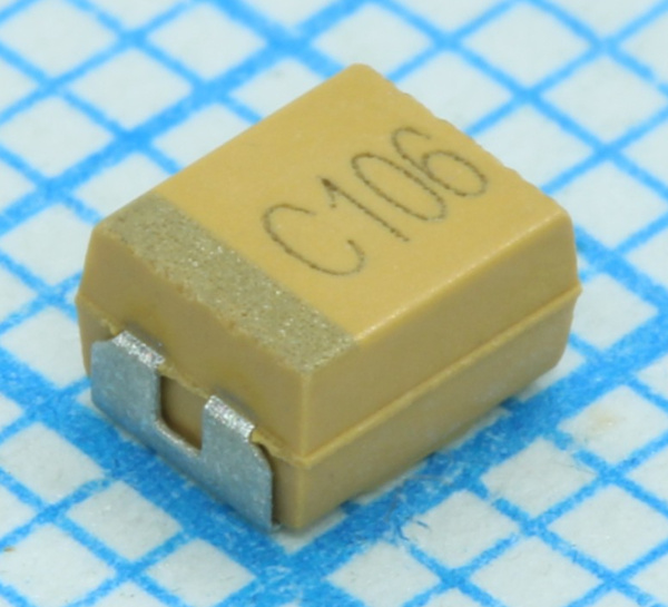 Конденсатор танталовый SMD  100мкФ 10В, Case B 3.5*2.8*1.9мм, 10%, Kemet T491B107K010AT