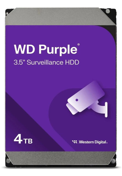 Жесткий диск HDD 4,0Tb WD WD44PURZ Purple,5400rpm,128Mb