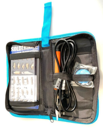 Паяльник 220в, 60вт, с набором насадок для выжигания, Yihua 947-VIII