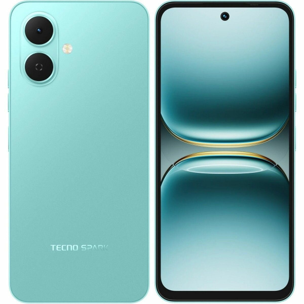 Смартфон Tecno Spark Go 2 4Гб 128Гб TURQUOISE GREEN 6.67", IPS, 1600*720, 6*1.6+1.8ГГц, 13Мп, 8Мп, 4G, 5000мАч, And 15