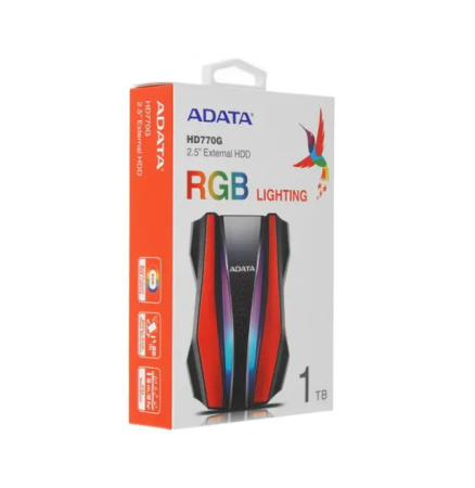 Жесткий диск USB3.2 2.5" 1TB A-Data HD770G (AHD770G-1TU32G1-CRD) красный