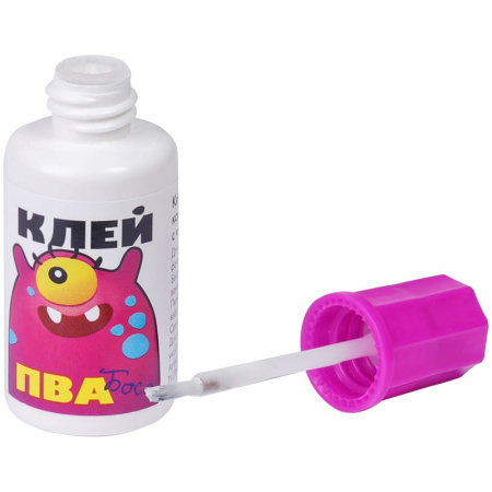 Клей ПВА Гамма "Тося, Бося, Зося", 20г, с кисточкой 330012Н Клей ПВА Гамма "Тося, Бося, Зося", 20г, с кисточкой 330012Н