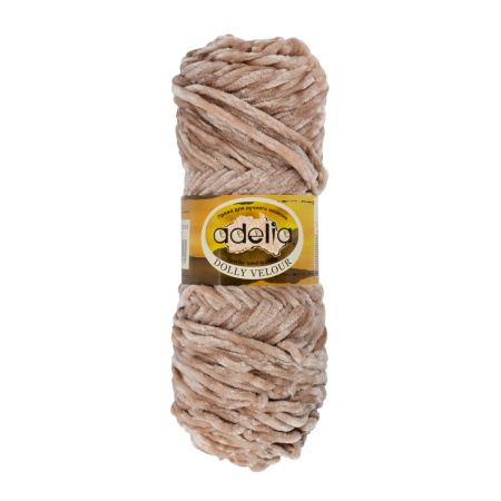 Пряжа ADELIA "DOLLY VELOUR" 100% микрополиэстер 1 шт. х 100г 93 м ± 6 м №45 серо-бежевый