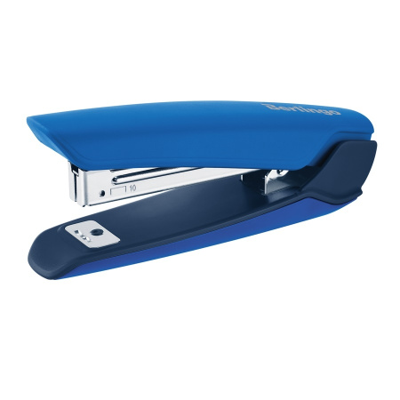 Степлер №10 BERLINGO "Hyper" на 20л. пластик, синий (KSn_25110)