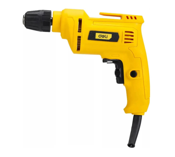 Дрель сетевая Deli DL-DZ10-E1 500Вт, 3000об/мин