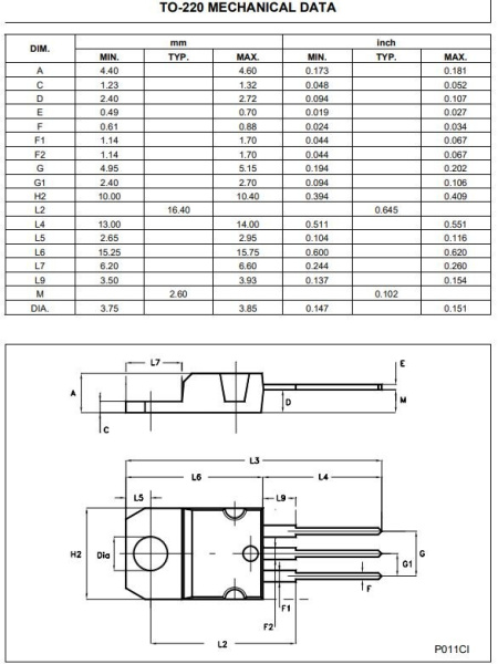 транзистор BJT BUT11A 450V 5A NPN TO220 100W