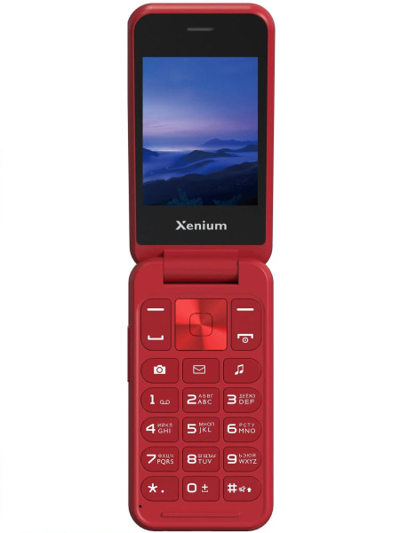 Сотовый Xenium X680 Red 2sim/2.8"/320*240/32Mb/microSD/0.3Мп/Bt/1800мАч/раскладушка