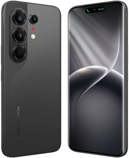 Смартфон Tecno Camon 50 Ultra 5G 256Gb 12Gb черный моноблок 3G 4G 2Sim 6.78" 1208x2644 Android 16 50Mpix 802.11 a/b/g/n/ac/ax NFC GPS GSM900/1800 GSM1900 Protect FM