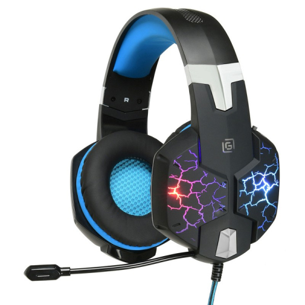 Игровая гарнитура Оклик HS-L930G SNORTER мониторные, 32Ом, 112дБ, кабель 2.2м, Black