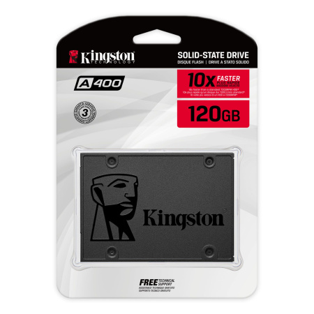 SSD-накопитель 120Гб Kingston A400 [SA400S37/120G](Phison PS3111-S11,TLC,500/320 Мб/с)