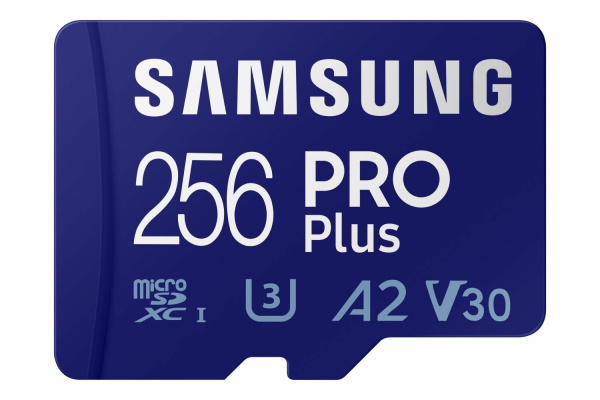 Карта памяти MicroSDXC 256Gb Samsung PRO PLUS Class30 UHS-I U3 V30 U3, UHS-I V30, A2 [MB-MD256SA/KR](SD адаптер)