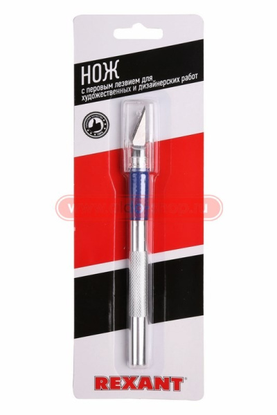 Нож с перовым лезвием Rexant 12-4909