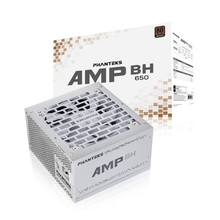 Блок питания 650Вт PHANTEKS AMP BH 650W White (ATX 3.1,APFC,120мм,2PCI-E,4SATA,80+Bronze)[PH-P650B_WT01]