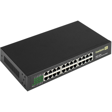 Коммутатор ExeGate EDES-1024D 24-port 10\100_Mbps металлический корпус